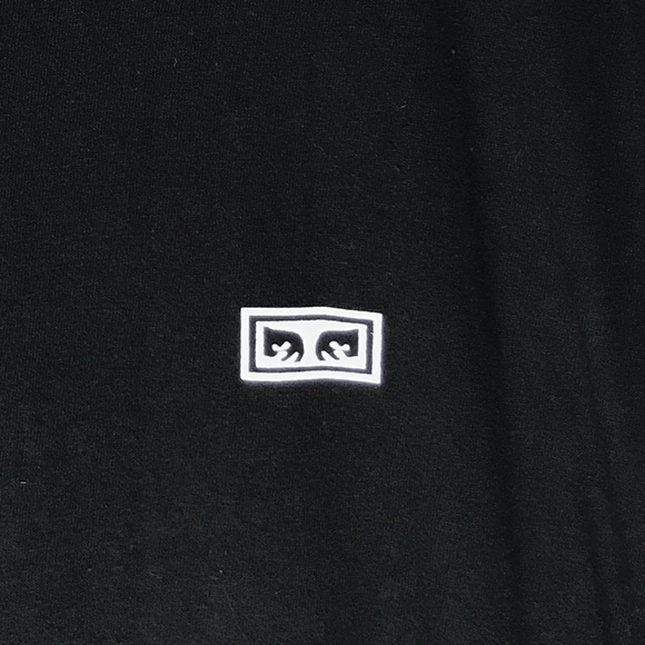 Obey Propaganda Tee Respect Humanity T-shirt Black Blue Crewneck Large Unisex - Picture 4 of 8